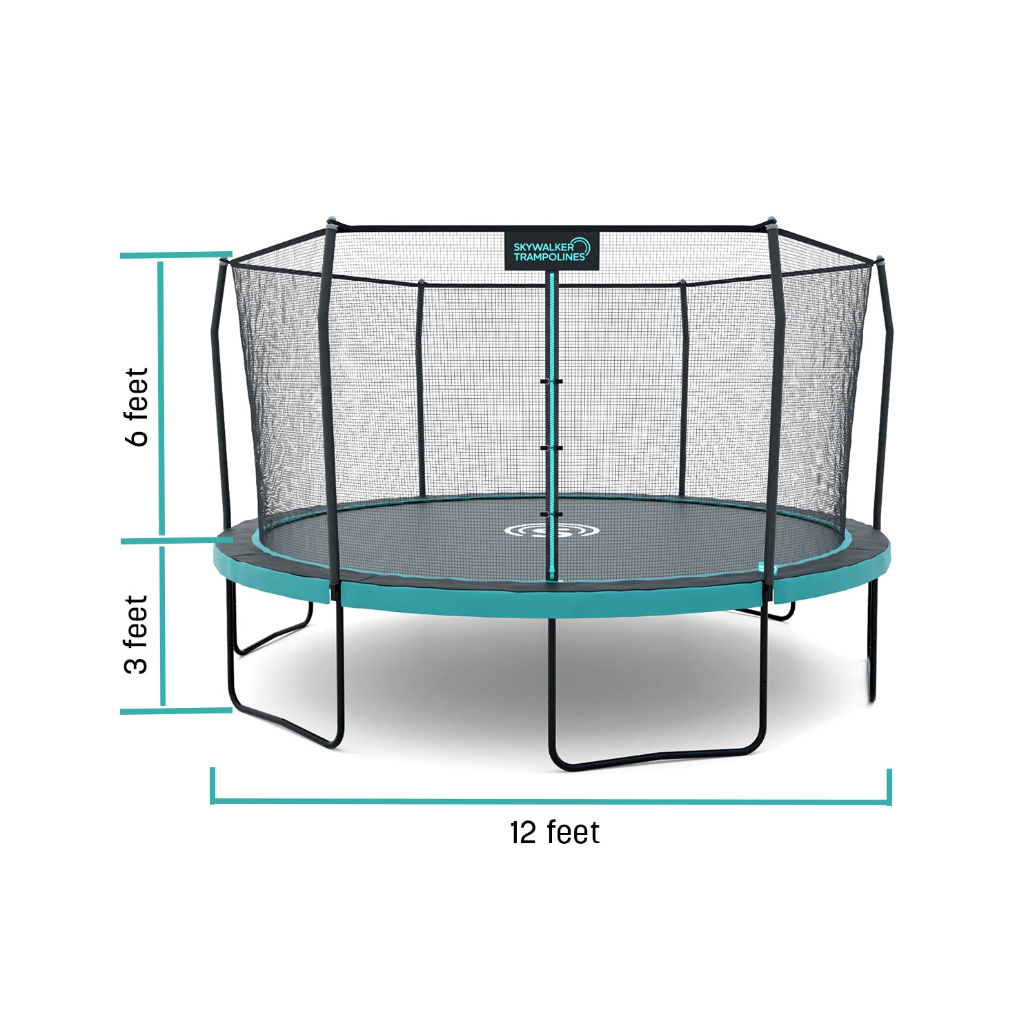 Signature Series 12' Round Outdoor Trampoline with Enclosure