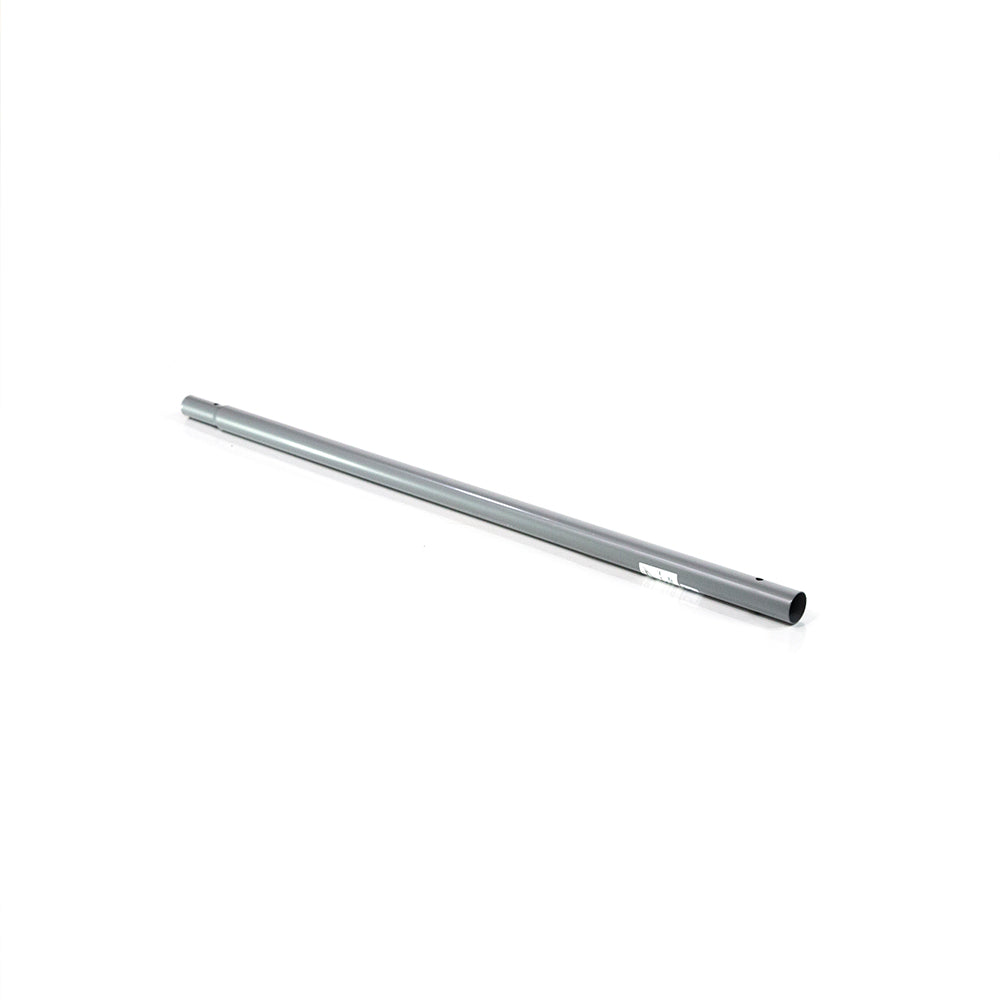 The vertical tube is constructed from rust-resistant galvanized steel.