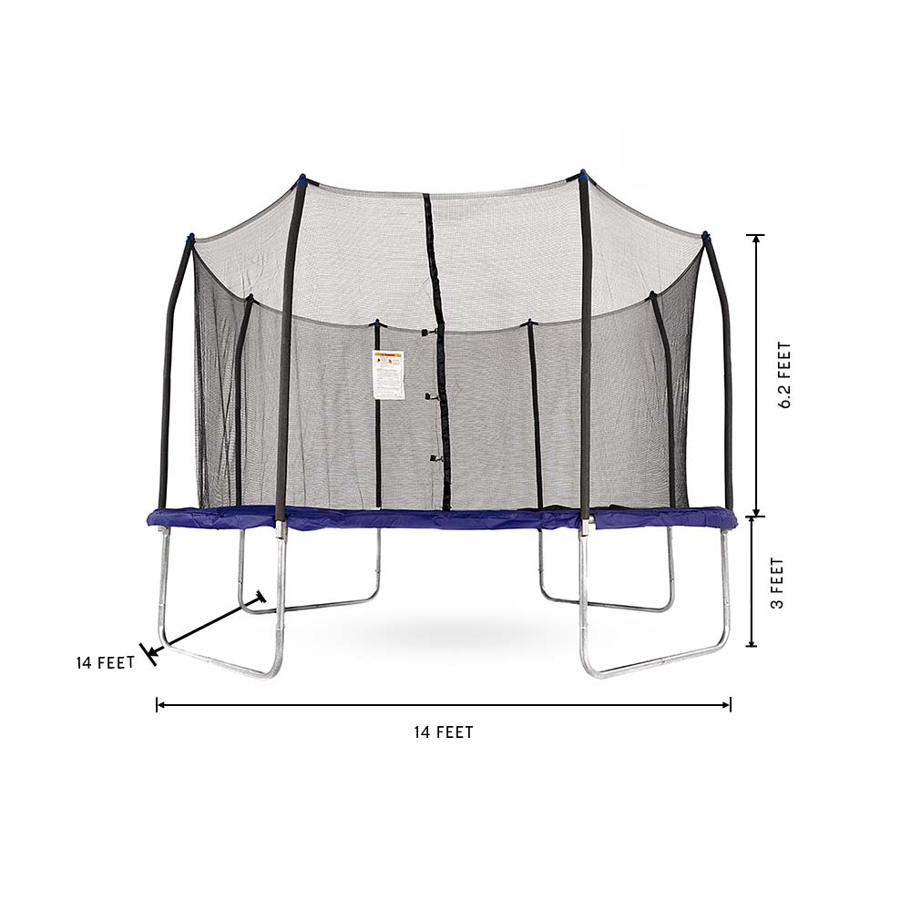 14 ft 2025 square trampoline