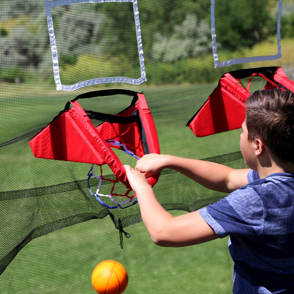 15 foot trampoline with basketball hoop best sale